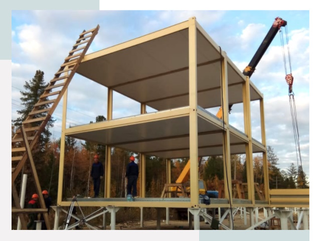 Строительство модульных здания Учалы