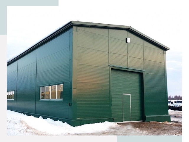 Двускатные ангары в Учалах