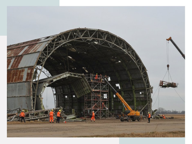 Демонтаж ангаров в Учалах