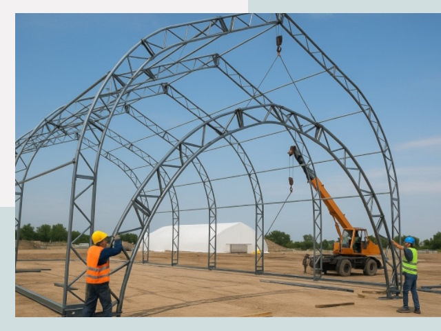 Монтаж ангаров в Учалах от 610 руб. - Надежно и быстро